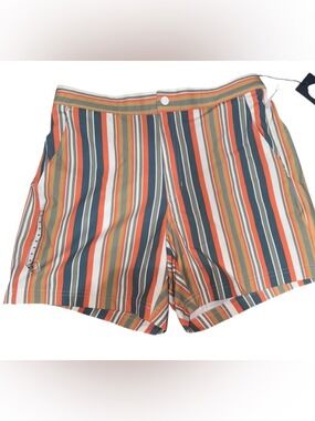 VRST Striped Resort Shorts Mens in or out of water NWT 6” inseam